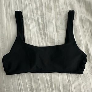 Black Aerie Scoop Bathing Suit Top